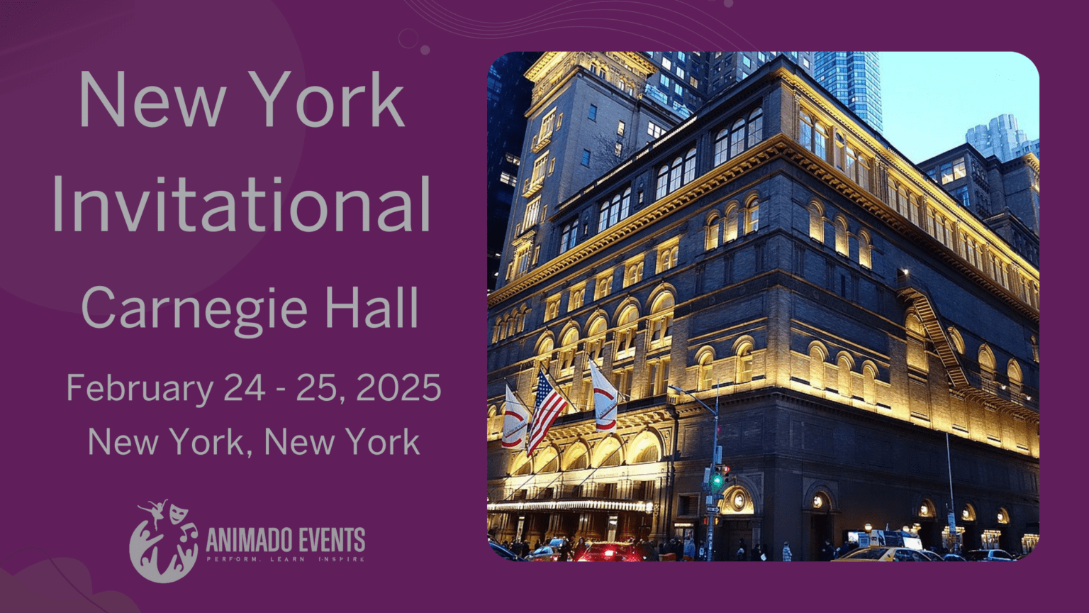 New York Invitational Carnegie Hall 2025 Animado Events